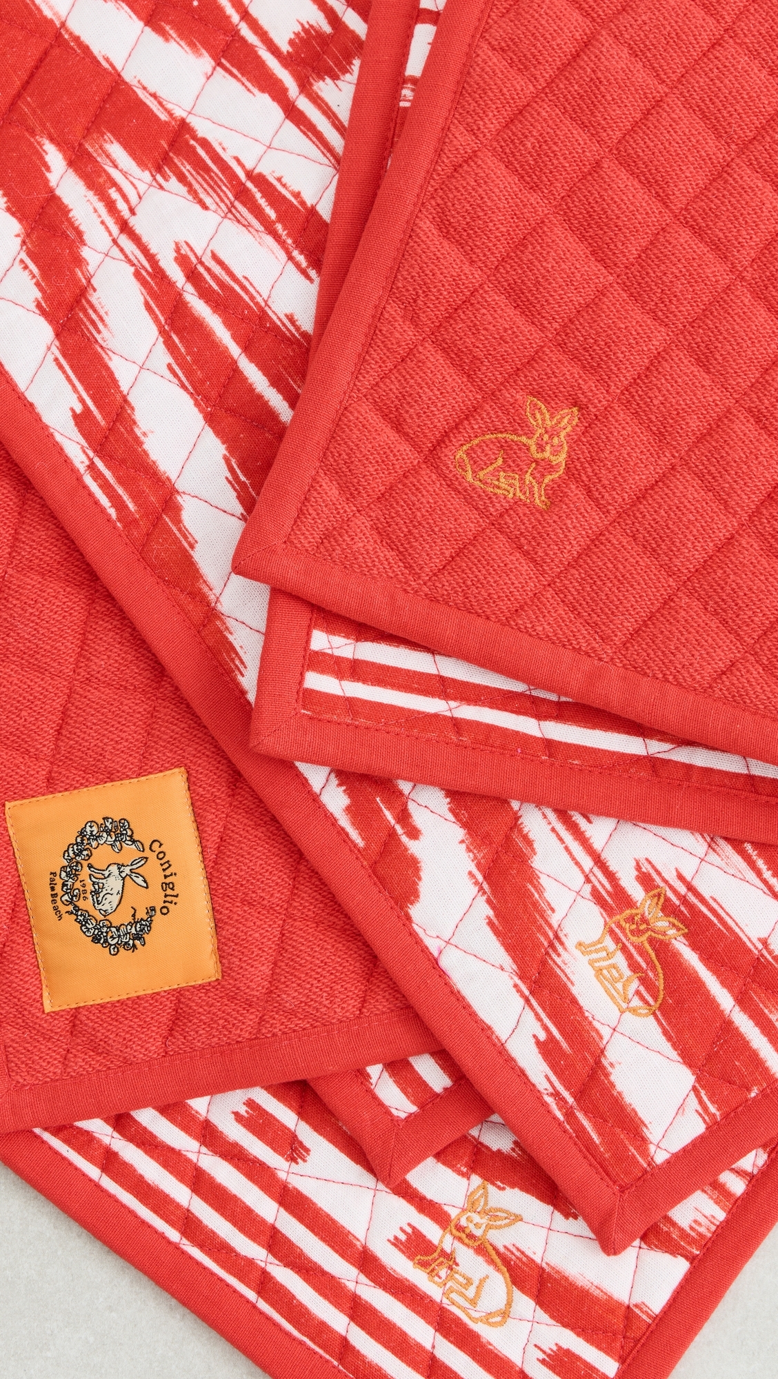 Placemat Set of 4 Red Ikat One Size