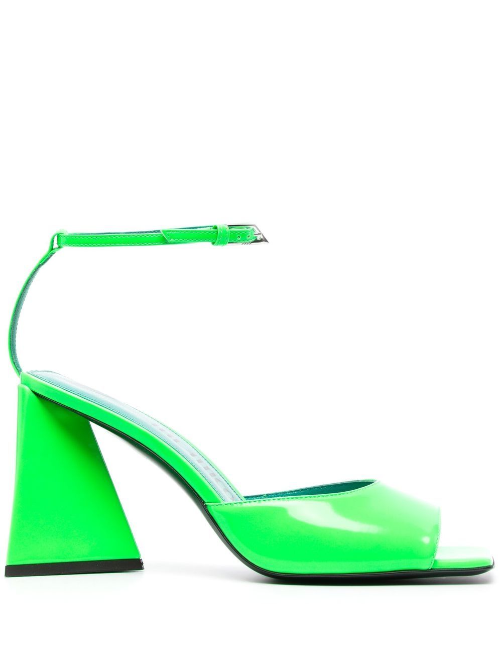 Piper 85mm patent-leather sandals - Green