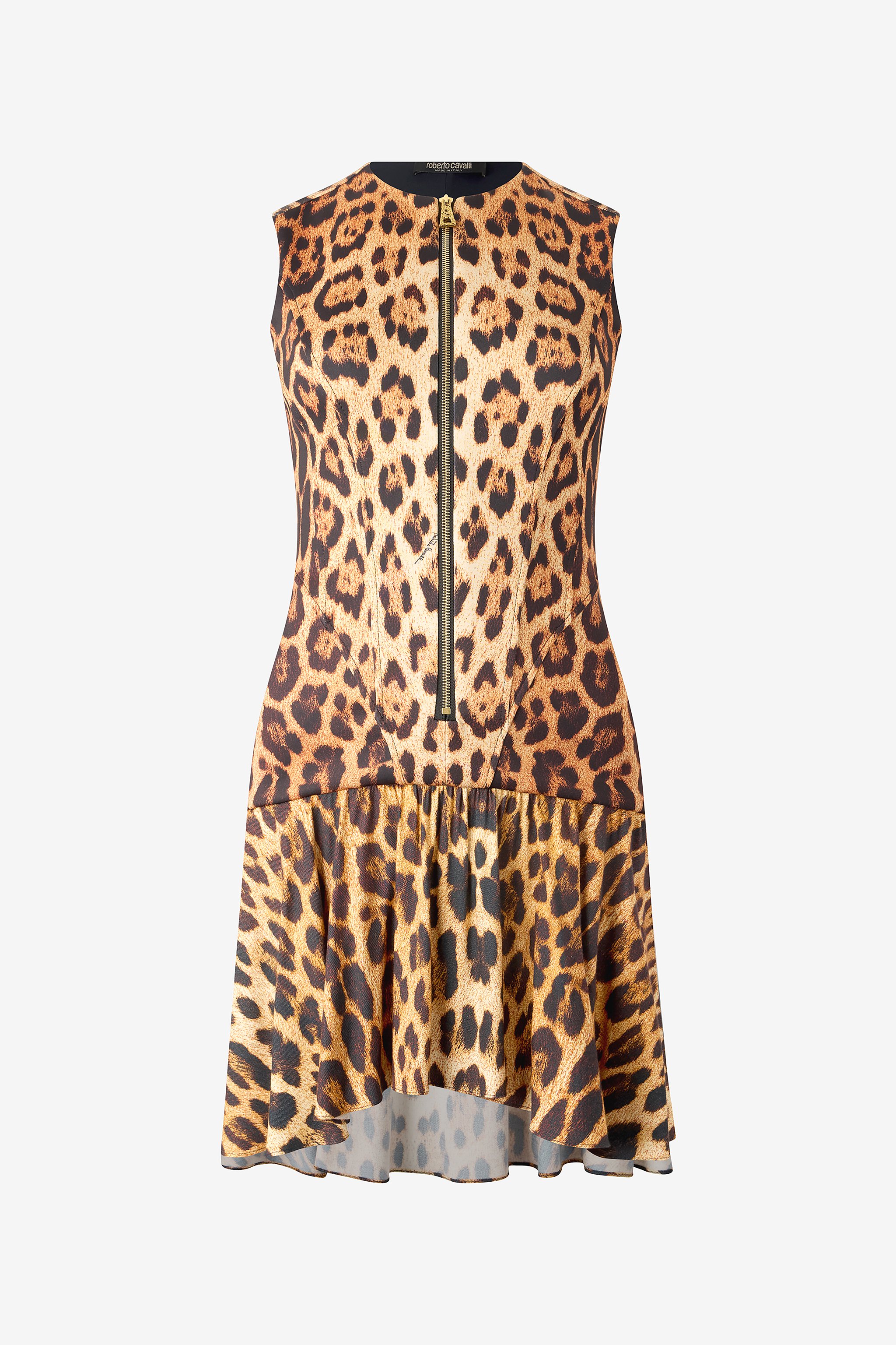 Mini Dress With All-over Jaguar Skin Print