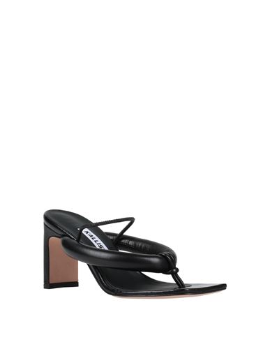 Kallistè Woman Thong sandal Black Size 7 Leather
