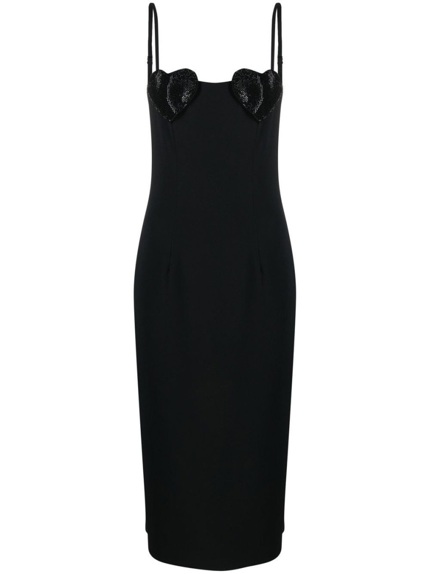 Heart Rhinestone Embellished Slip Dress