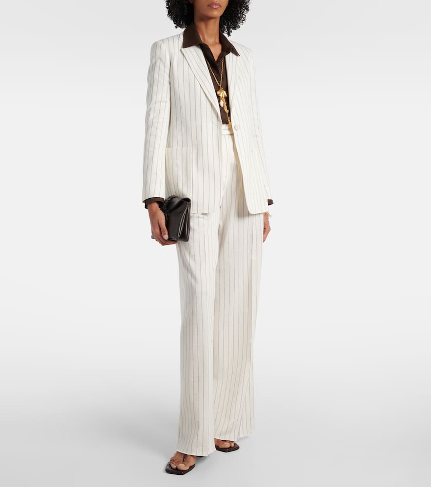 Clarion cotton and linen straight pants