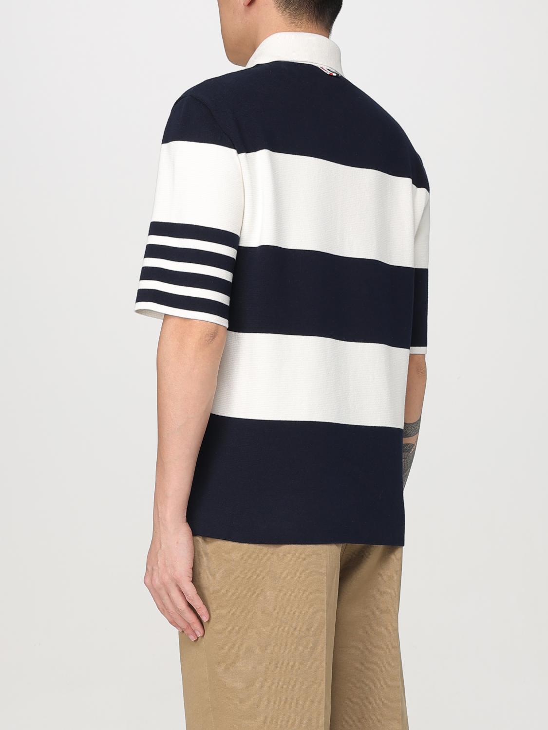 Striped polo shirt - White