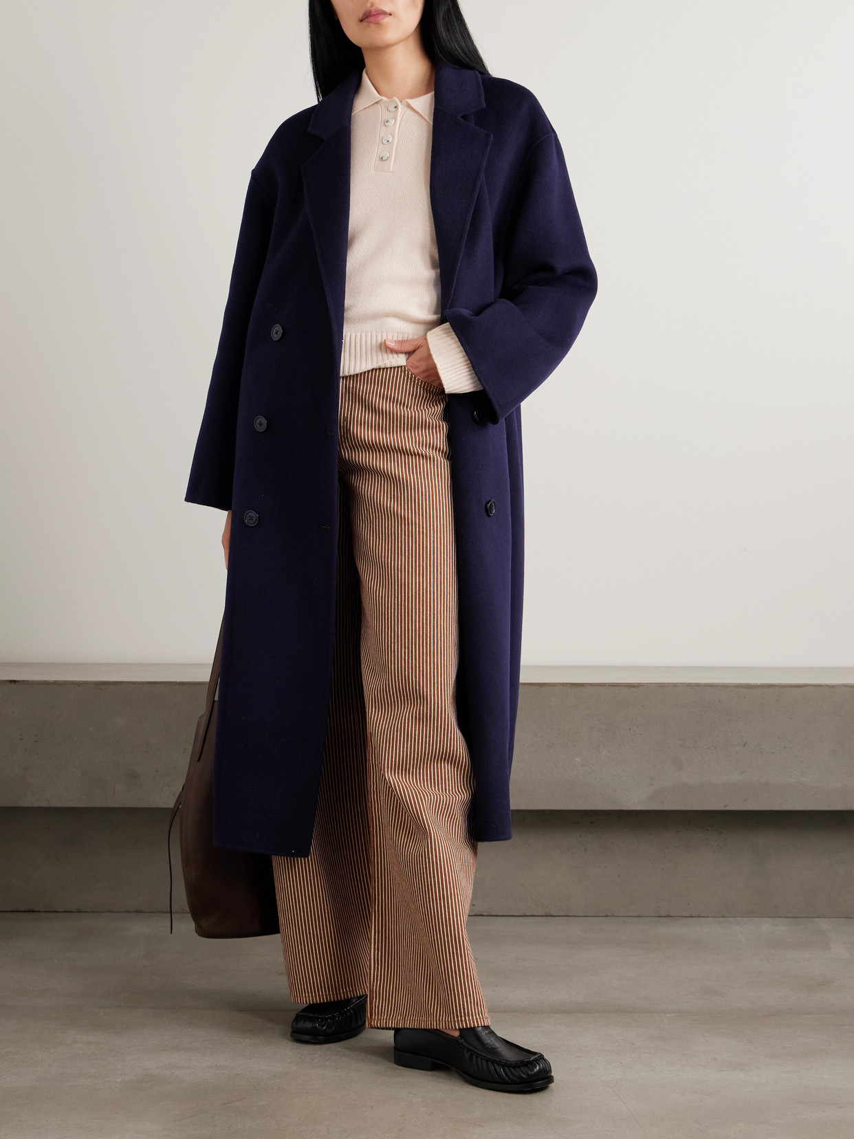 Borneo Double-breasted Wool And Cashmere-blend Coat - Blue