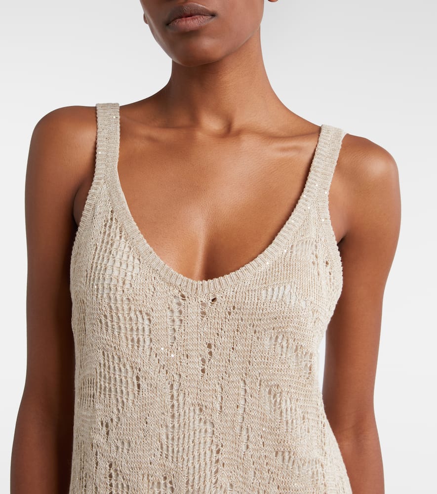 Dazzling Water Lillies knitted midi dress