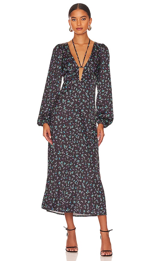 AFRM KLEID PORTIA in Black. Größe XXS. Also in