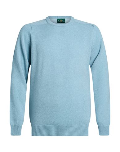 Man Sweater Sky blue Size 42 Wool