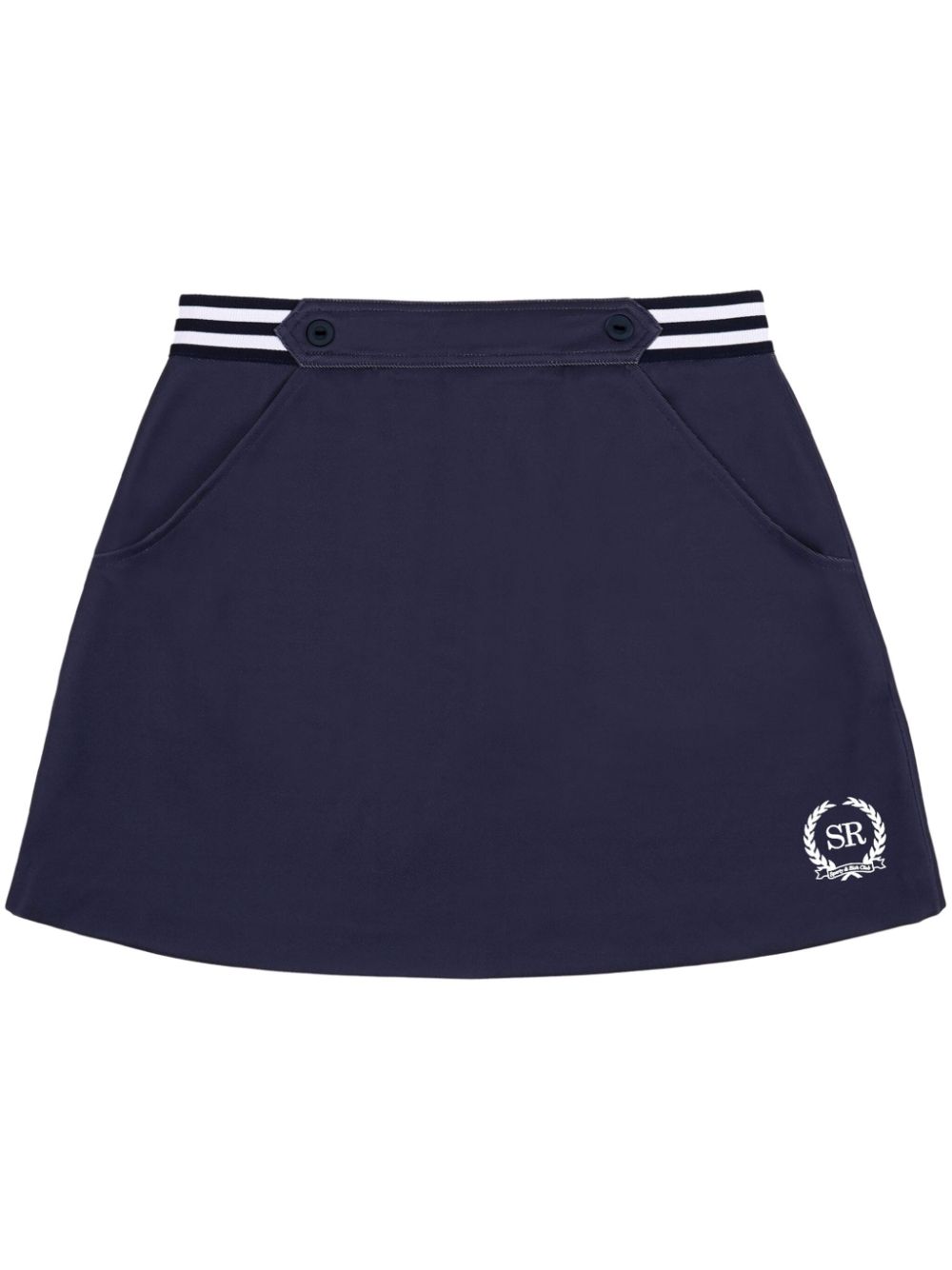 Kelly logo-embroidered skirt - Blue