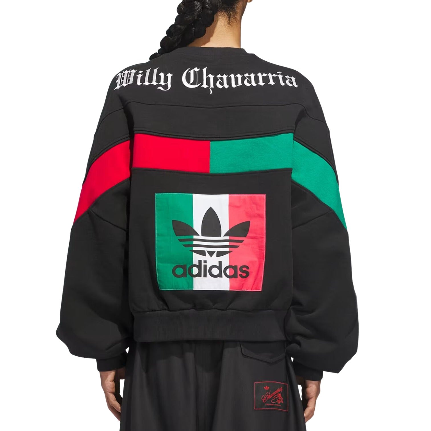 X Willy Chavarria Bball Fleece Crewneck Sweatshirt 'Black'