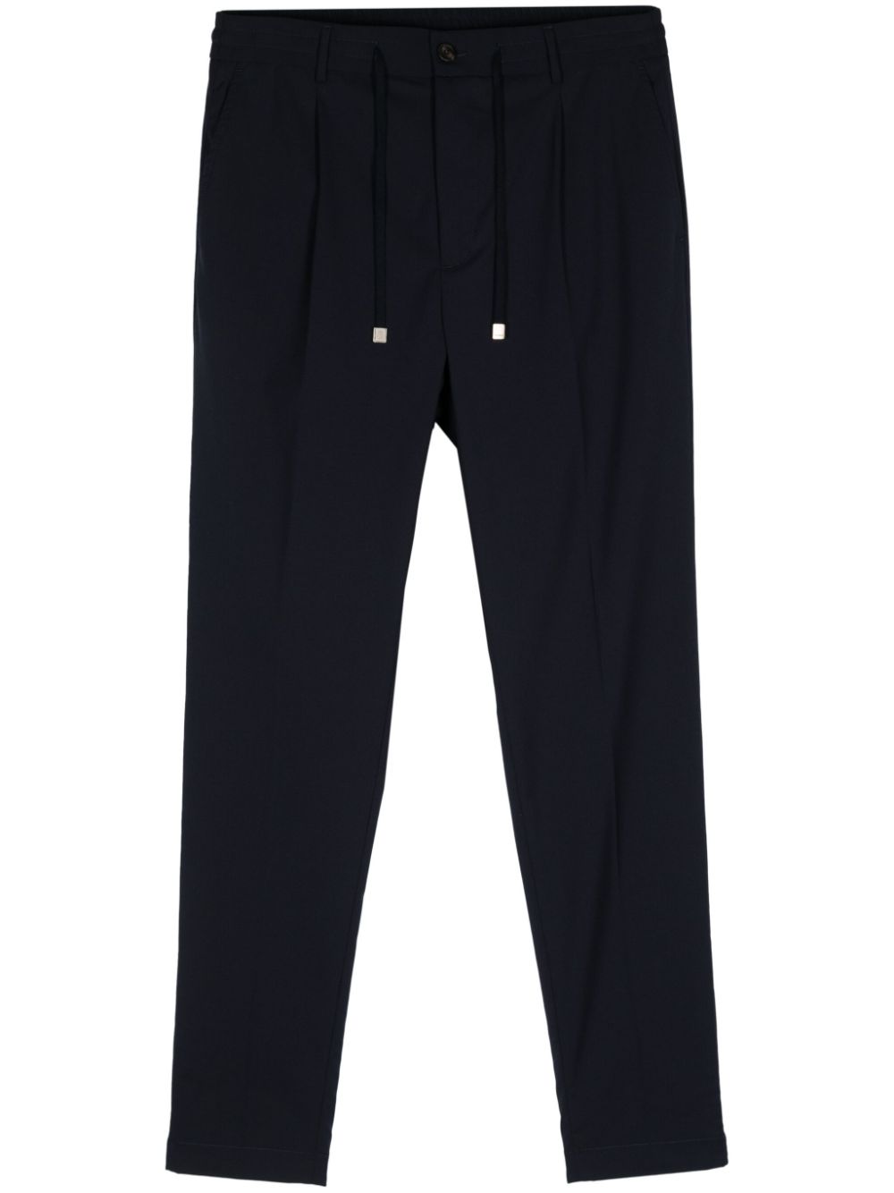 Pleat-detailing straight-leg trousers - Grey