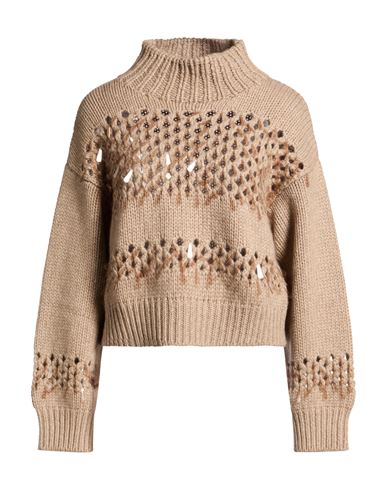 Woman Turtleneck Sand Size XS Cashmere