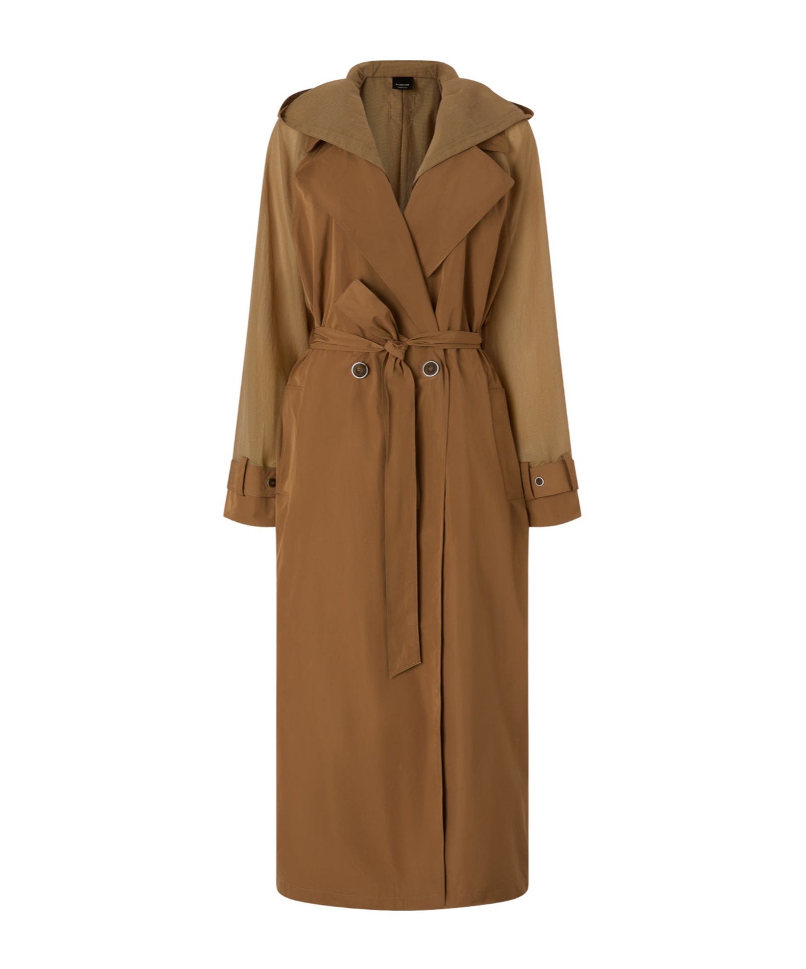 Hooded belted coat