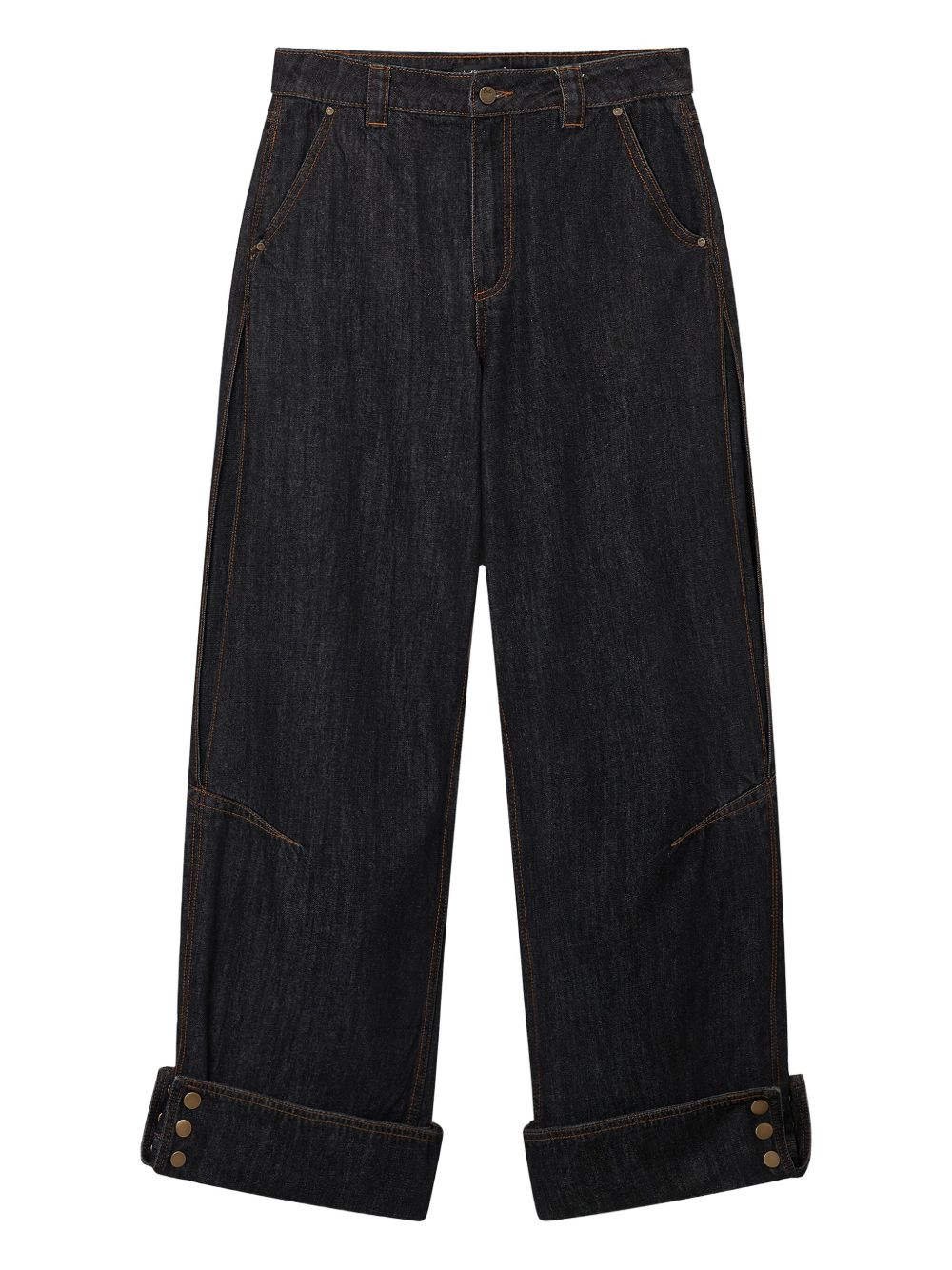 Tout a coup turn-up hem jeans - Black
