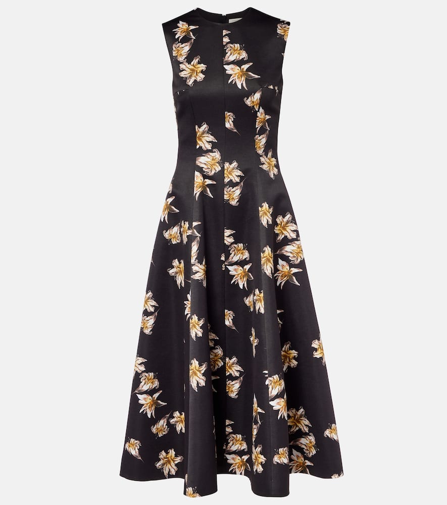 Mara floral duchess satin midi dress