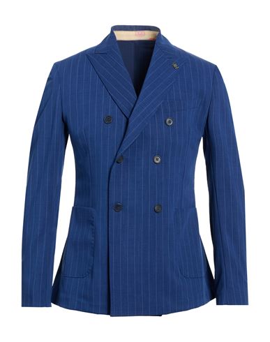 Man Blazer Bright blue Size 38 Polyester, Viscose, Elastane