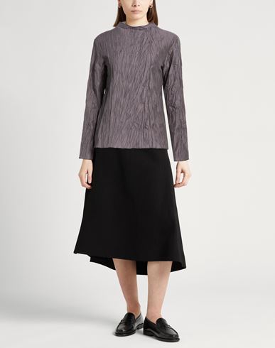 Woman Top Dark purple Size 10 Lyocell, Silk