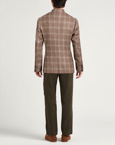 Man Blazer Sand Size 40 Wool, Linen, Cashmere