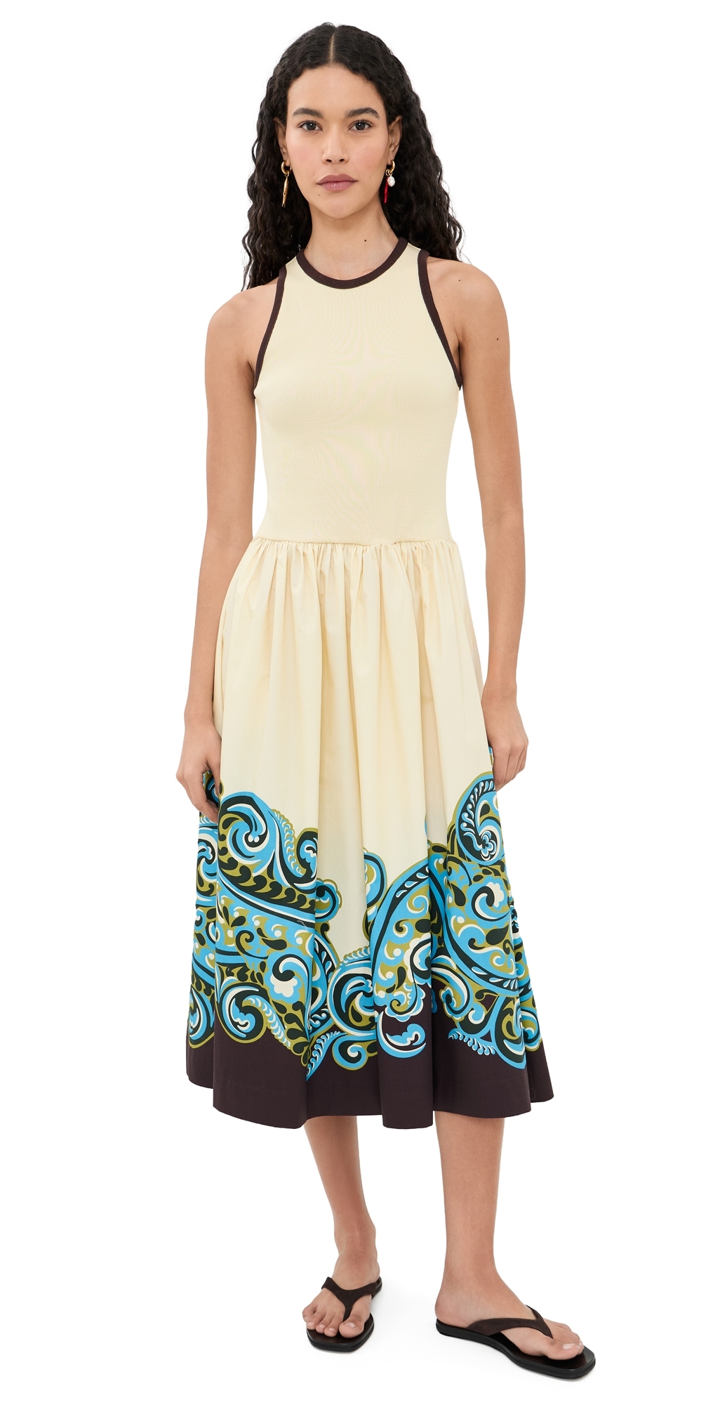 Natalia Tank Midi Dress Cream