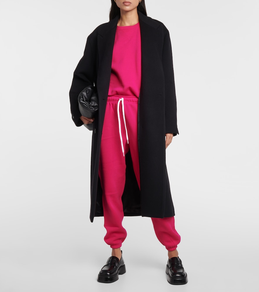 Cotton-blend jersey sweatpants