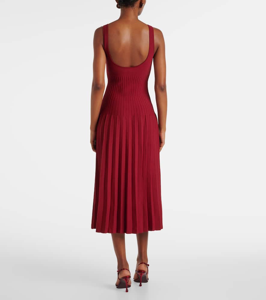 Beaton chiffon-trimmed velvet maxi dress