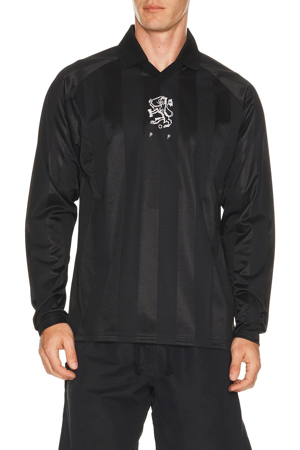 Pop Trading Company Sportif Long Sleeve Tee in Black