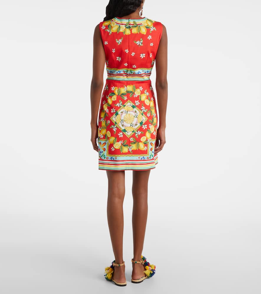 Printed cotton minidress