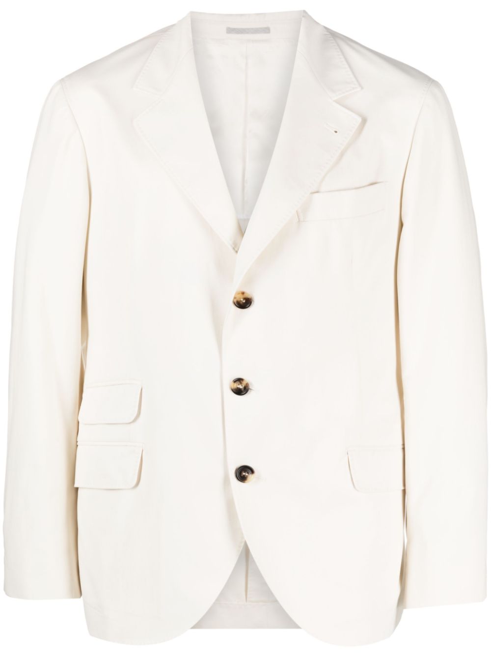 Single-breasted blazer - Neutrals
