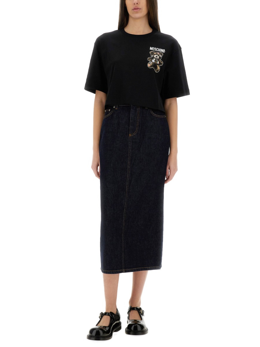Long Denim Skirt