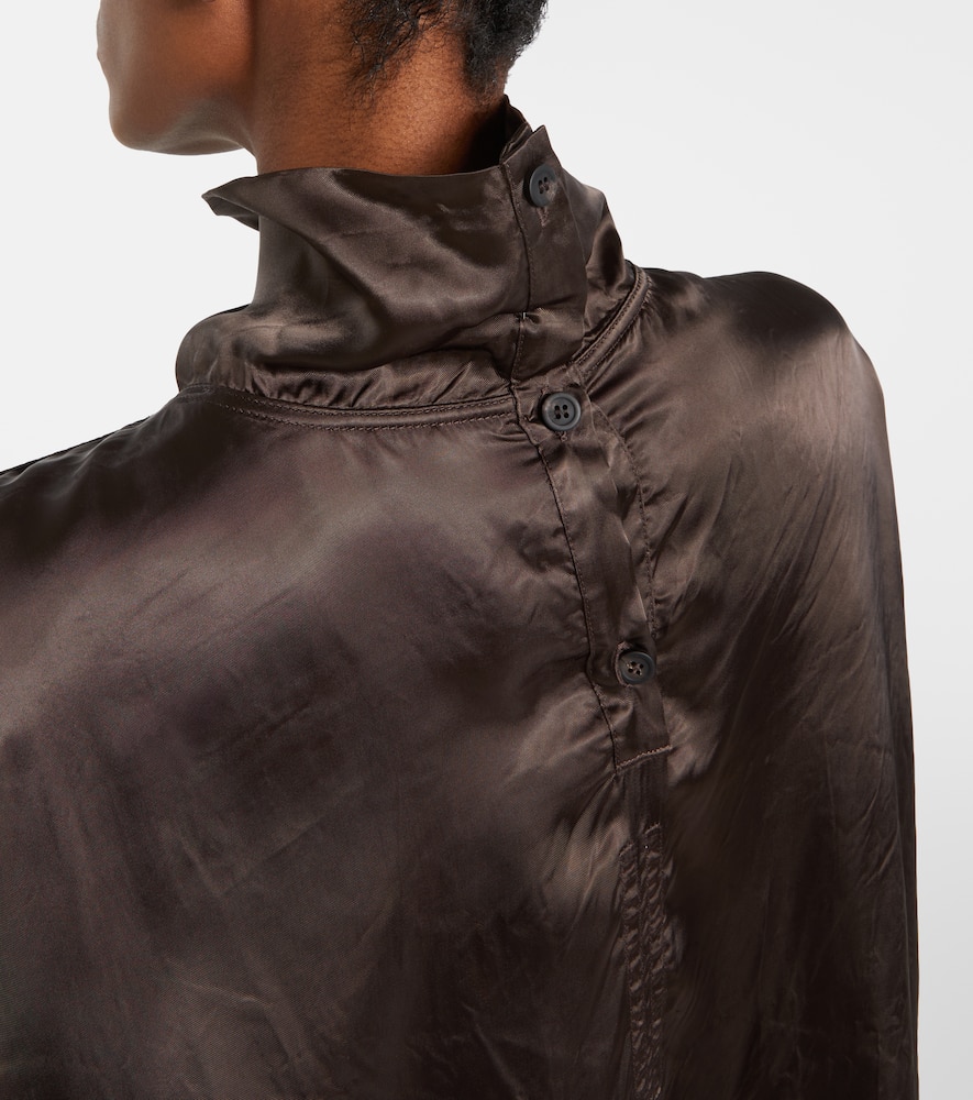 Jumbo Tabard asymmetric satin top