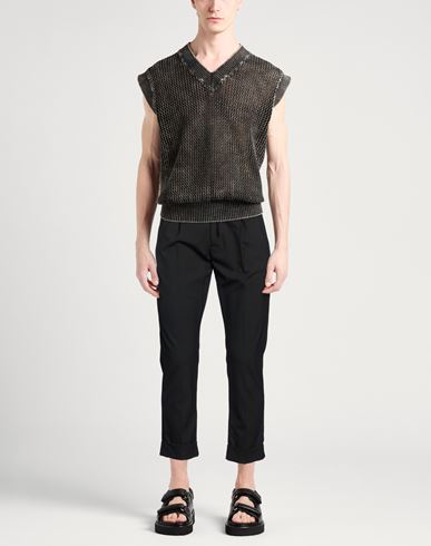 Man Pants Black Size 28 Wool, Viscose, Elastane