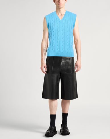 Man Sweater Azure Size L Merino Wool