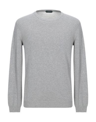 Zanone Man Sweater Light grey Size 46 Cotton