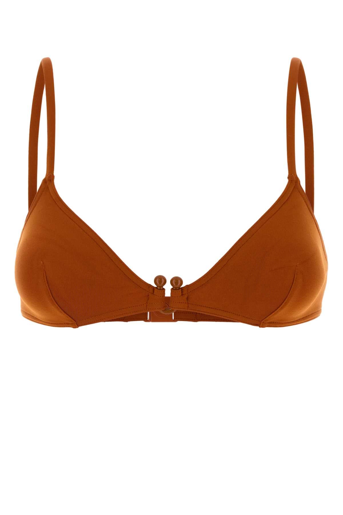 Petit Triangle Bikini Top — Orange