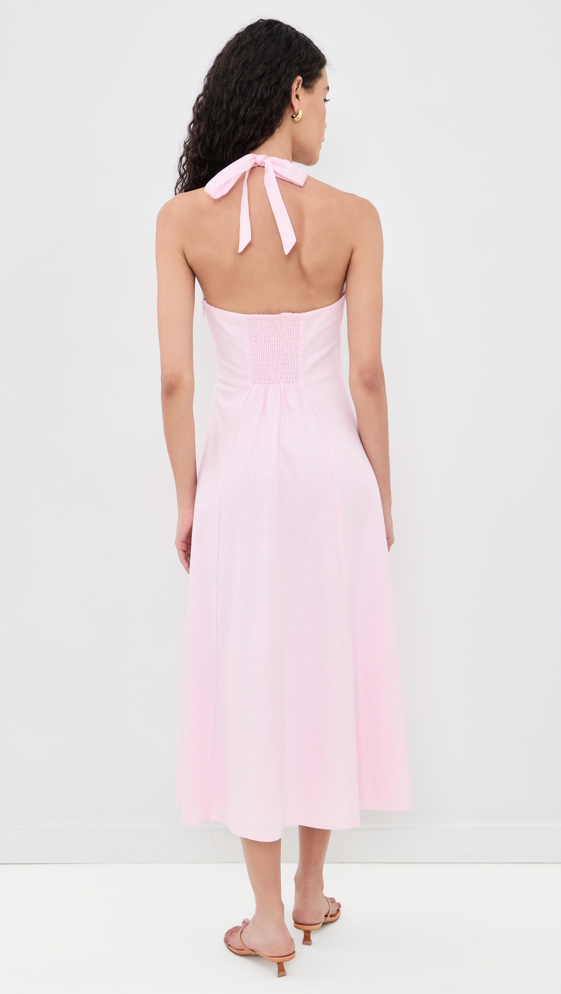 Heidi Halter Midi Dress Light Pink
