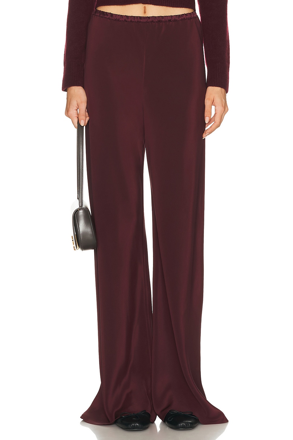 SABLYN Naomi Pull On Pant in Bordeaux - Burgundy. XS also in
