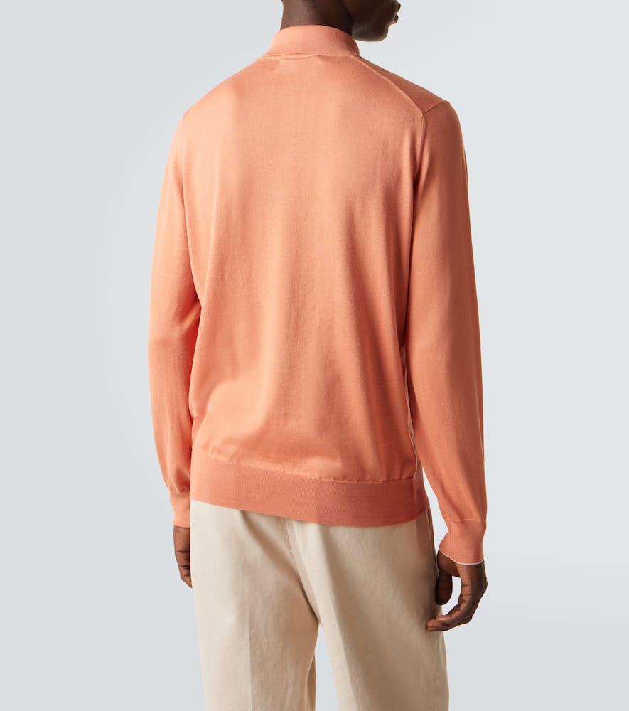 Cotton polo sweater