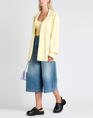 Woman Shirt Yellow Size 10 Polyester, Elastane