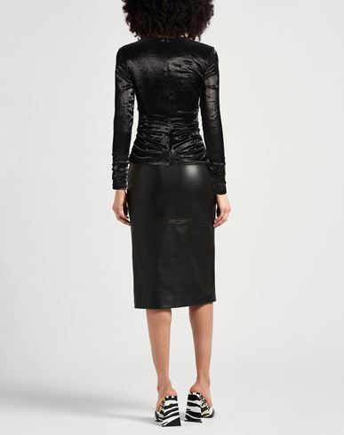 Woman Top Black Size 6 Silk, Polyester, Elastane