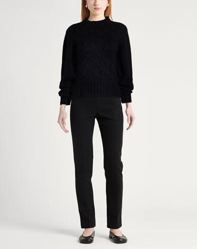 Caractère Woman Turtleneck Black Size L Viscose, Virgin Wool