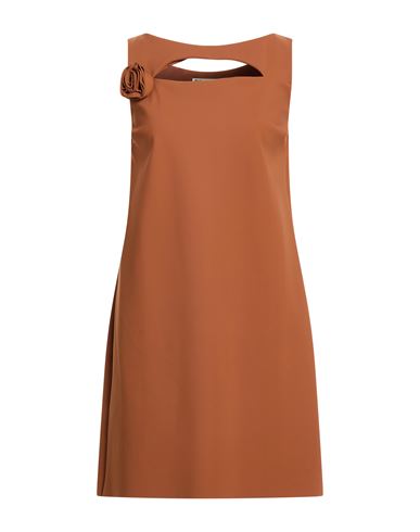 Woman Mini dress Brown Size 4 Polyamide, Elastane