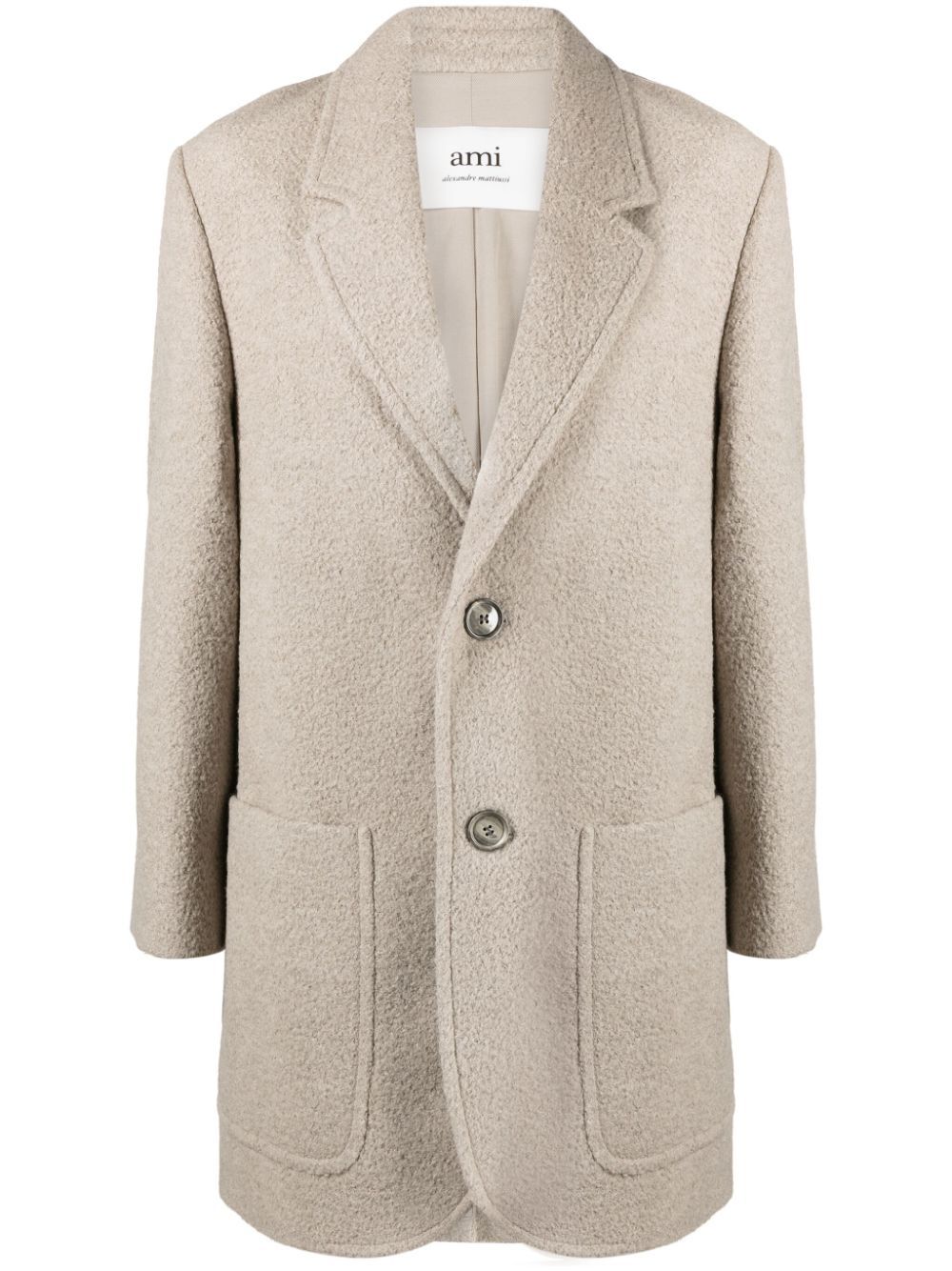 Wool-blend bouclé blazer - Grey