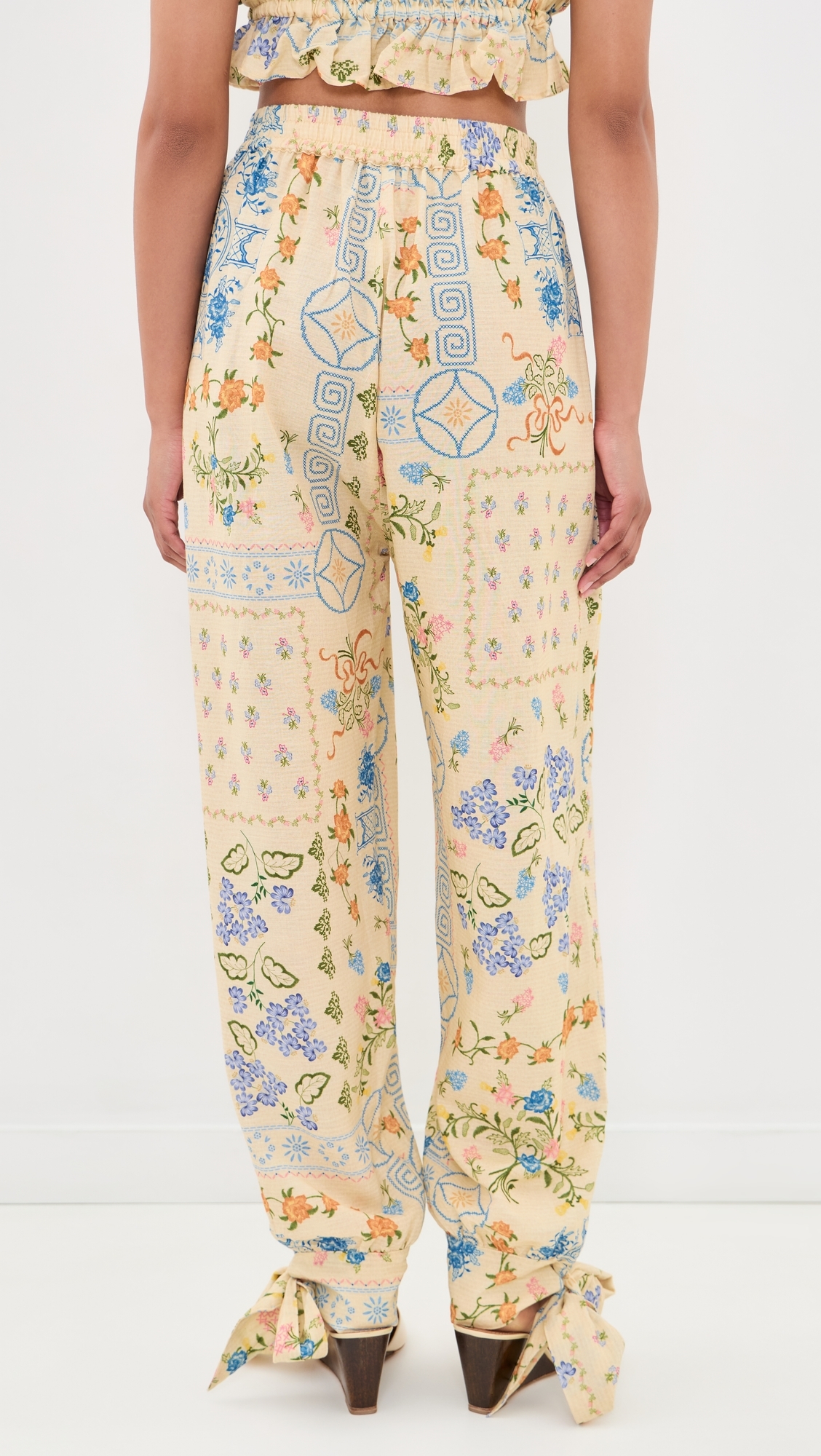 Zaida Embroidered Pants Multicolor
