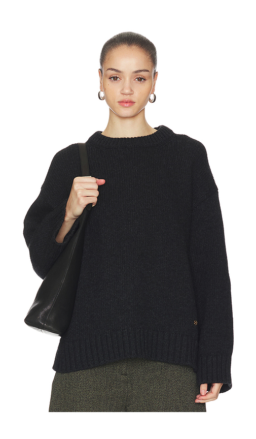 Ganni Chunky Wool Mix Sweater in Black. S/M. Also in