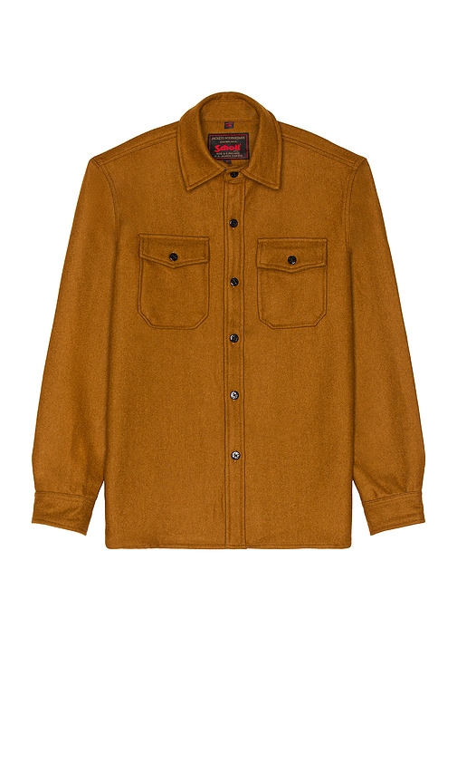 Schott CPO Wool Shirt in Black - Black.  S also in