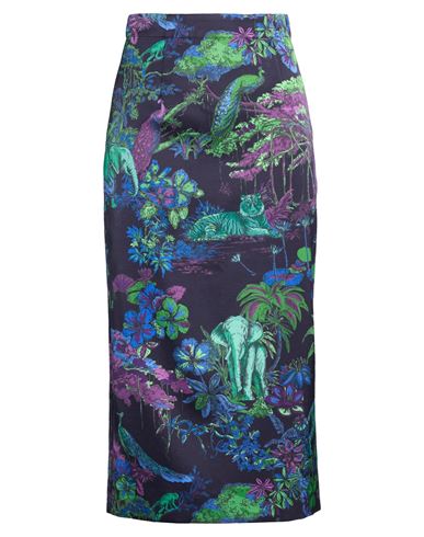 Woman Midi skirt Dark purple Size 4 Wool, Silk