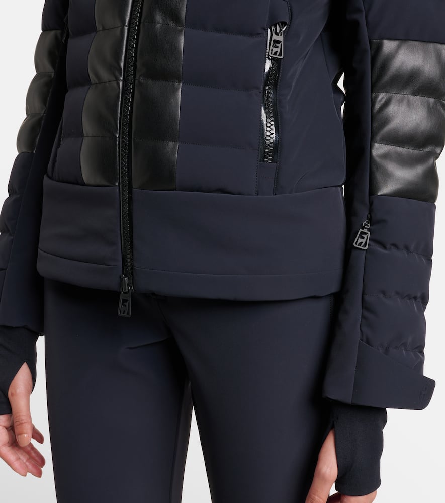 Lisbeth faux leather-trimmed ski jacket