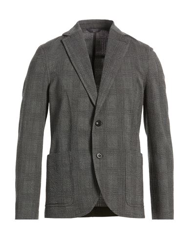 Man Blazer Grey Size 38 Virgin Wool, Elastane