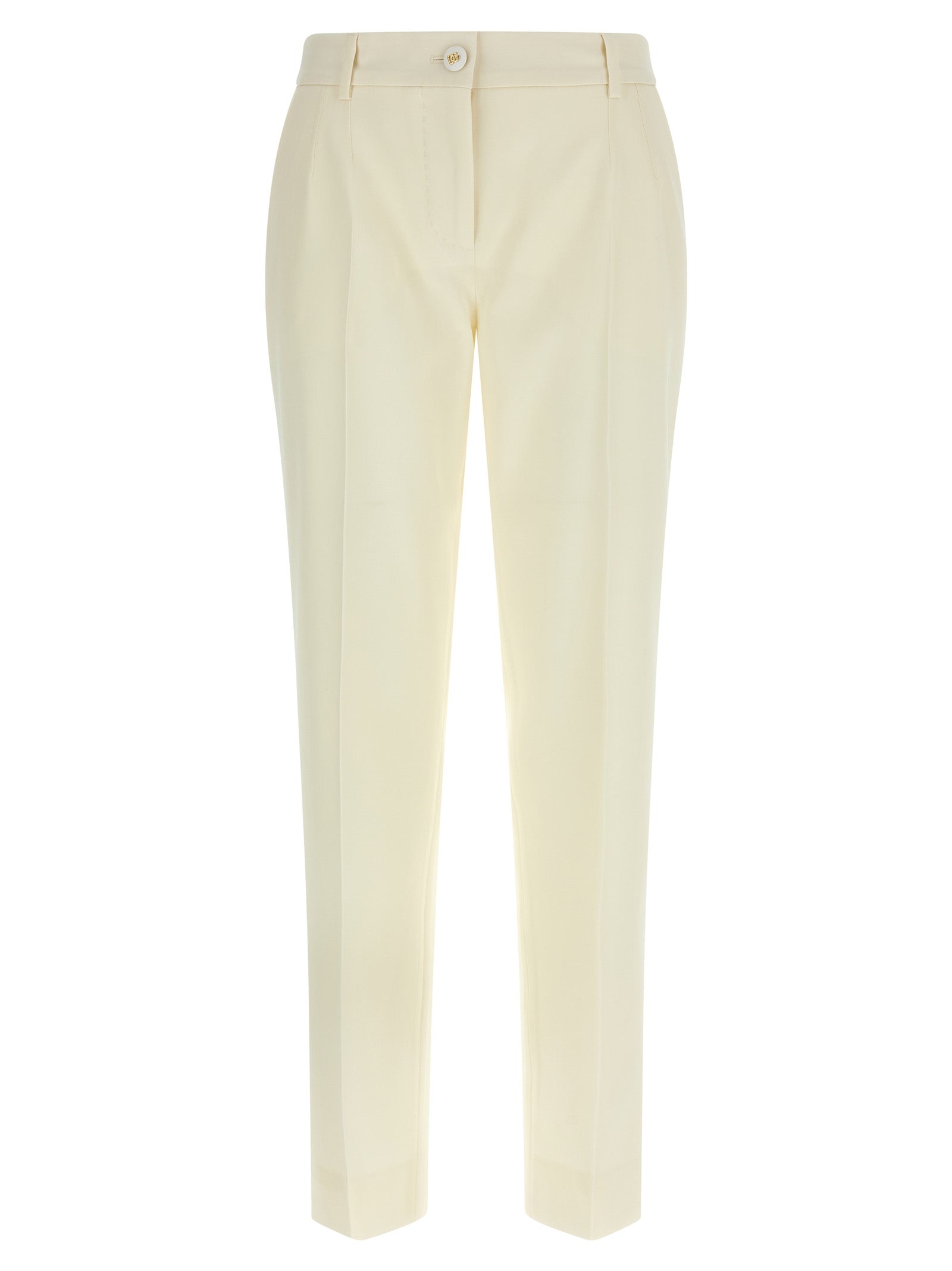 Virgin Wool Trousers — White