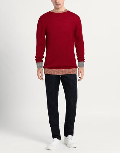 Man Sweater Red Size S Wool