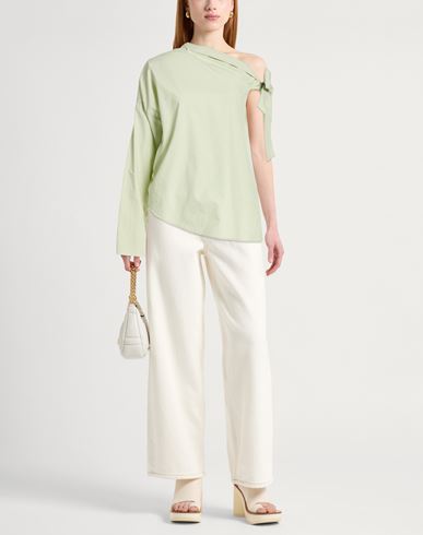 Woman Top Light green Size 8 Cotton